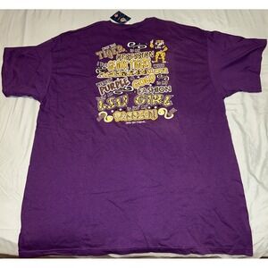 Vintage LSU  Girls Love NCAA College Team Purple T-shirt 2X